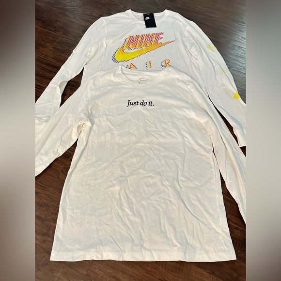 Nike Other - Two Nike White Long Sleeve T-shirt Size Large